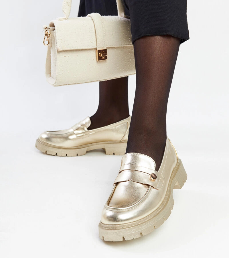 3-Zlaté mokasíny z eko kůže Mladenka-3