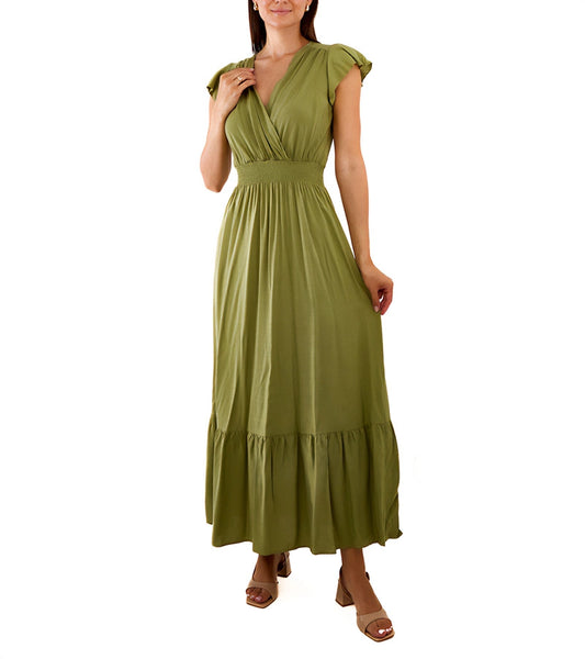 2-Zelené maxi šaty s růžky od Goffreda-2