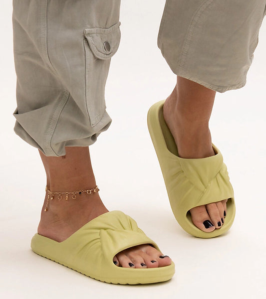 1-Zelené pěnové pantofle Cunta-1