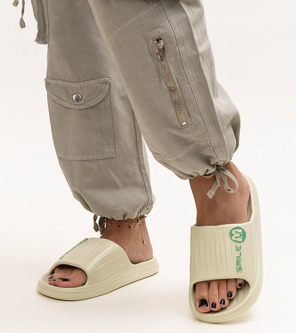 2-Zelené pěnové pantofle Labinga-2