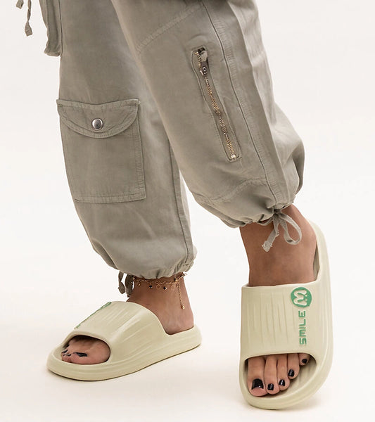 2-Zelené pěnové pantofle Labinga-2