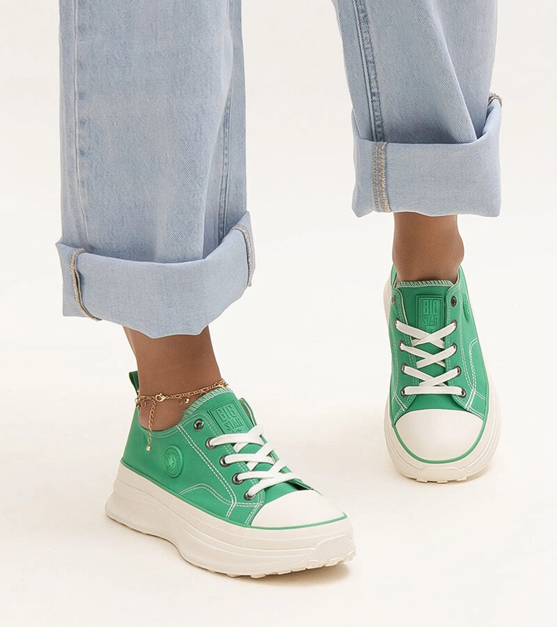 1-Zelené masivní tenisky Big Star NN274130-1