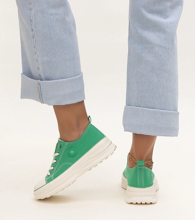 4-Zelené masivní tenisky Big Star NN274130-4