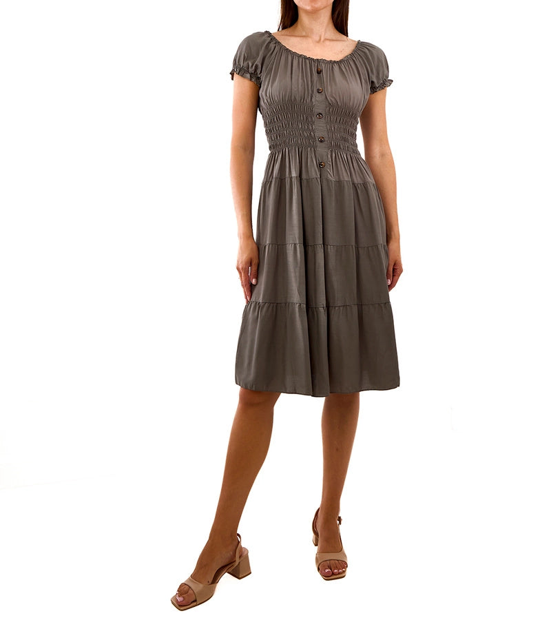 1-Zelené midi šaty s Berry řasením-1