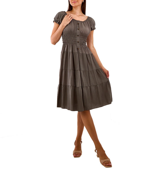 2-Zelené midi šaty s Berry řasením-2