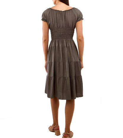 3-Zelené midi šaty s Berry řasením-3