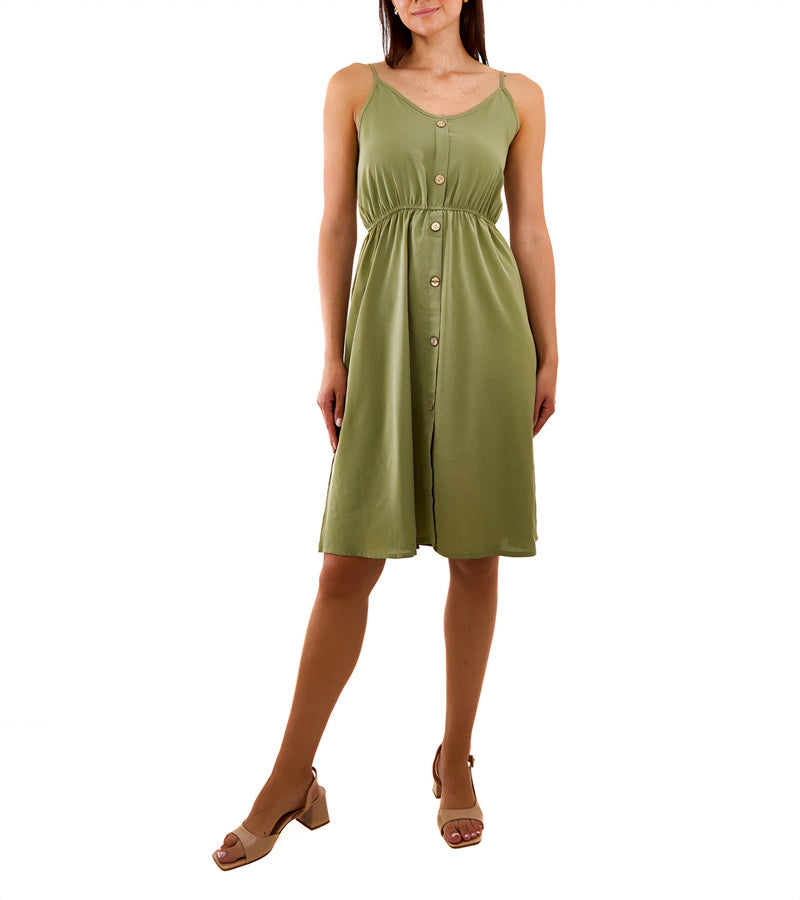 1-Zelené šaty na ramínkách Plaisance-1