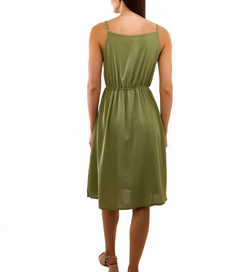 3-Zelené šaty na ramínkách Plaisance-3