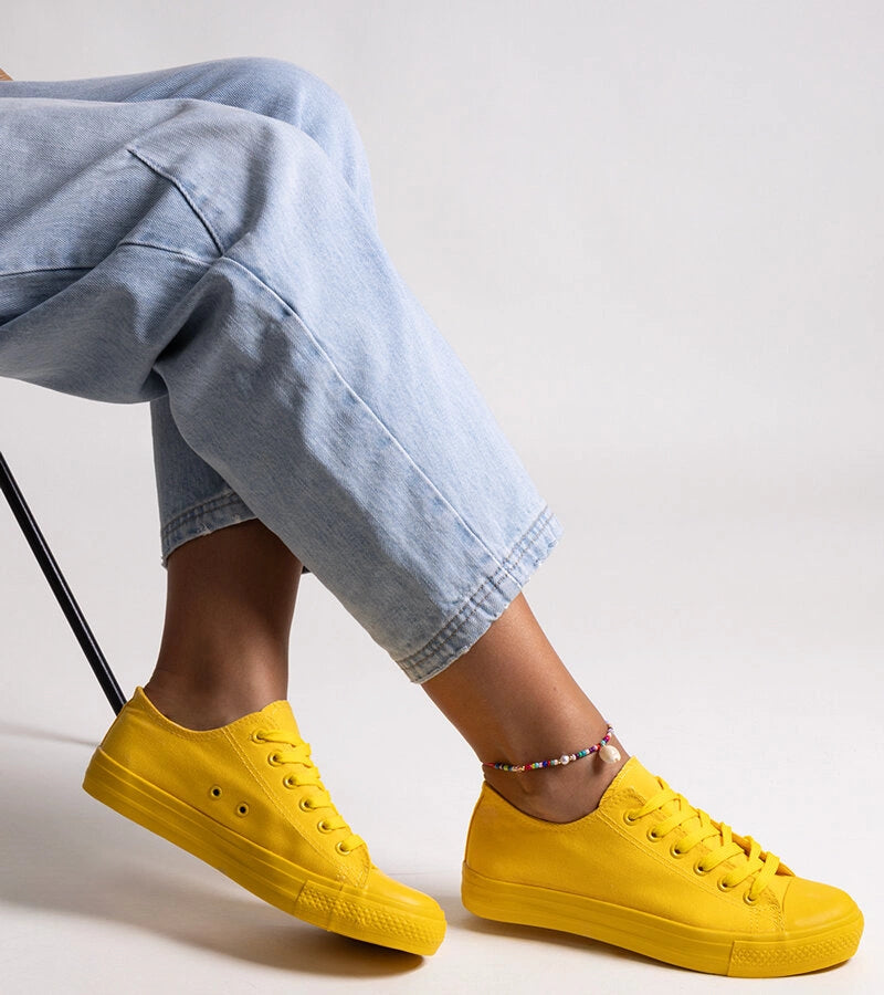 2-Žluté klasické tenisky Nudar-2