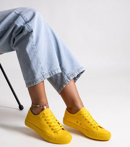 1-Žluté klasické tenisky Nudar-1