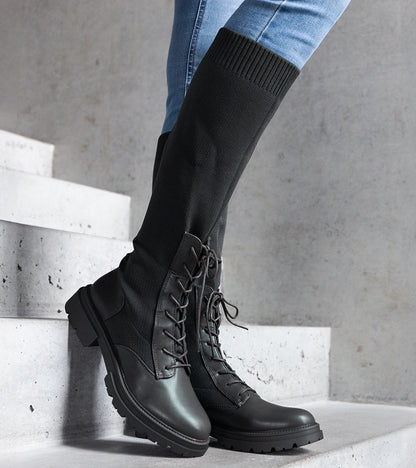 2-Zelené nazouvací kozačky s elastickým textilním svrškem Luana.-2