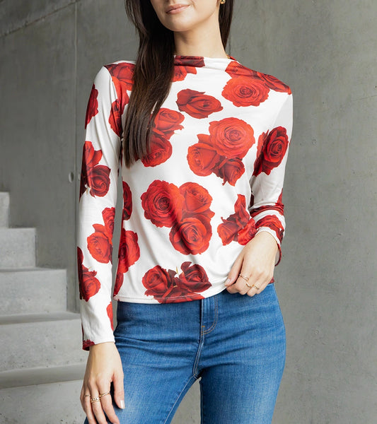 1-Béžová halenka zdobená potiskem Amaya-1