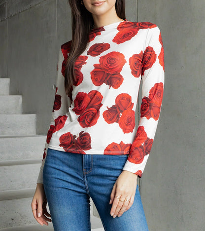 4-Béžová halenka zdobená potiskem Amaya-4