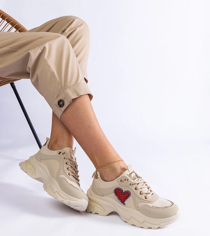 3-Béžové tenisky na platformě se srdíčkem Martineza-3
