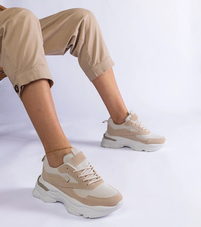 4-Béžové tenisky na silnější podrážce Guerrera-4