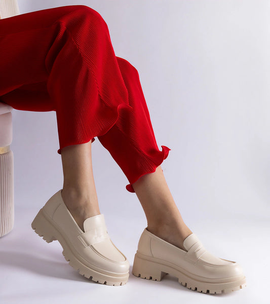 2-Béžové mokasíny z eko kůže Fiorenza-2