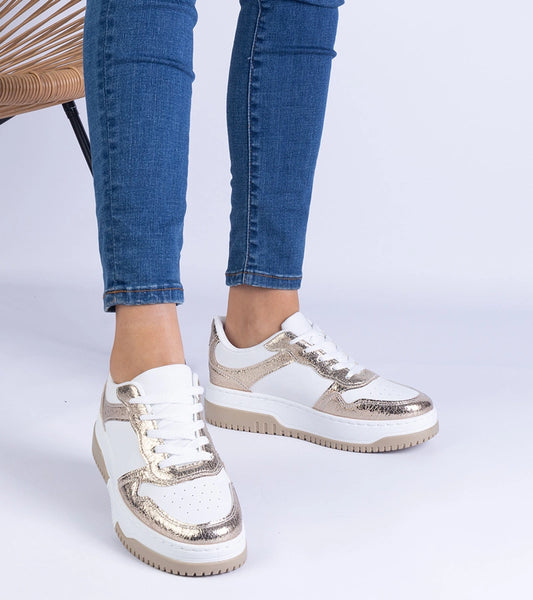 2-Zlaté tenisky na silné podrážce Undina-2