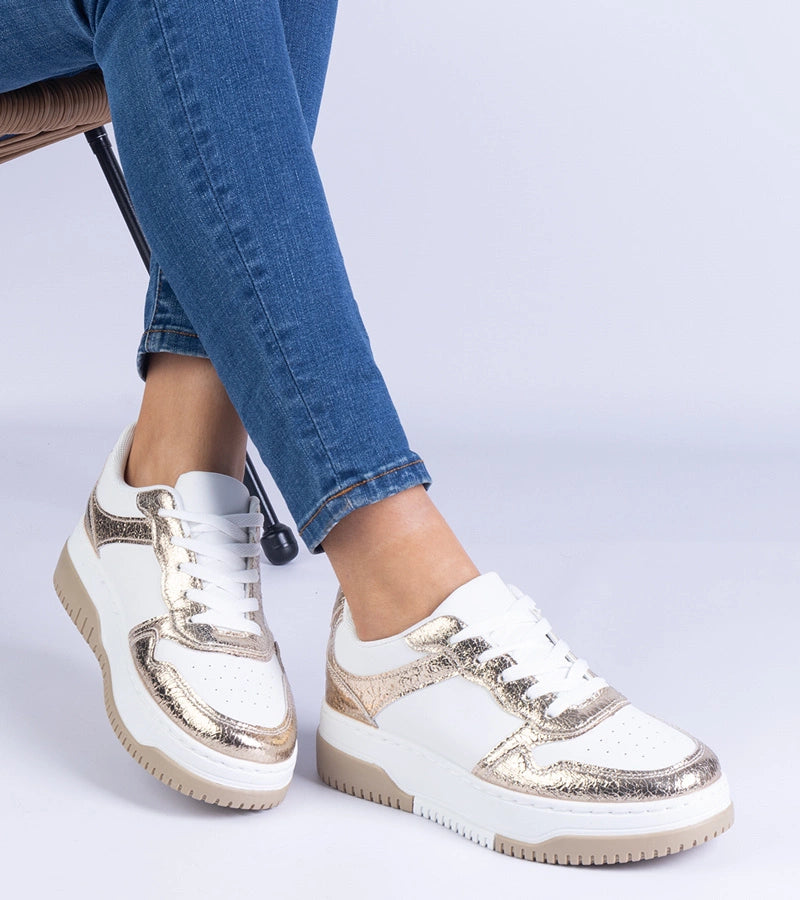 1-Zlaté tenisky na silné podrážce Undina-1