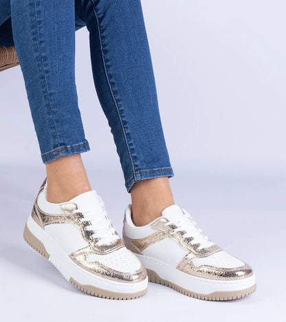 4-Zlaté tenisky na silné podrážce Undina-4