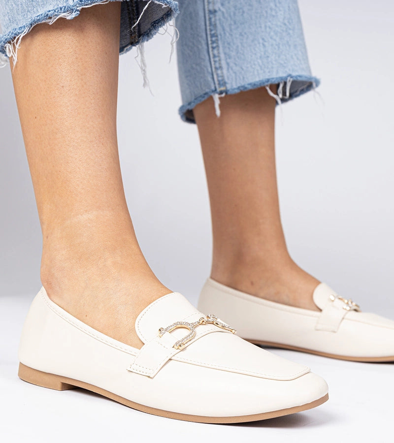 1-Béžové elegantní mokasíny s kamínky Banzao-1