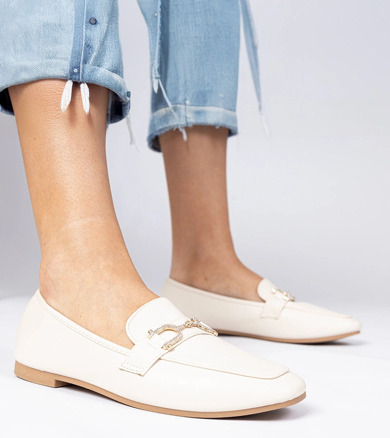 3-Béžové elegantní mokasíny s kamínky Banzao-3