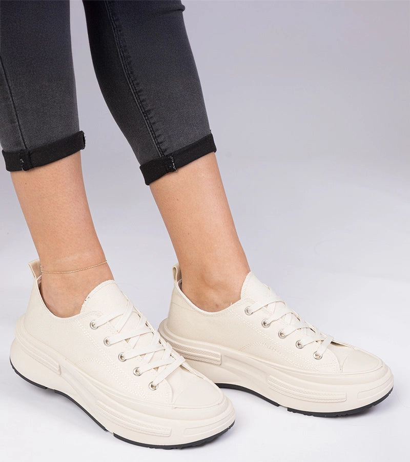 3-Béžové dámské látkové tenisky Katerin-3