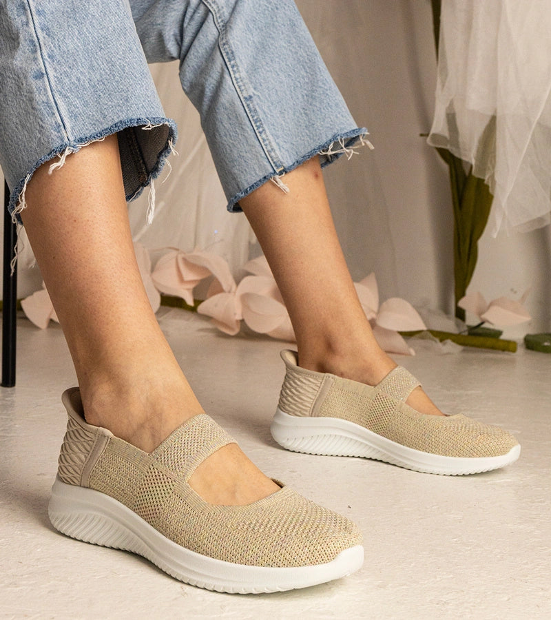 1-Béžové dámské tenisky na reliéfní podrážce Muratti-1