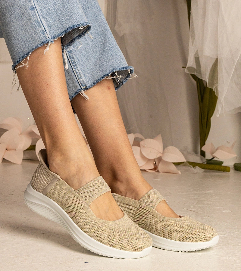 3-Béžové dámské tenisky na reliéfní podrážce Muratti-3