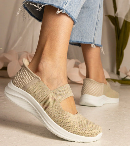 2-Béžové dámské tenisky na reliéfní podrážce Muratti-2