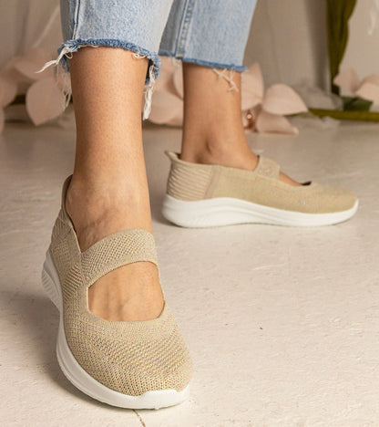 6-Béžové dámské tenisky na reliéfní podrážce Muratti-6