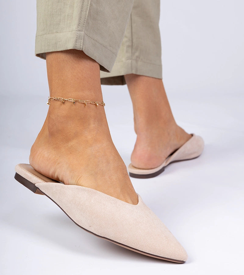 2-Béžové elegantní pantofle z ekosemiše Sarium-2