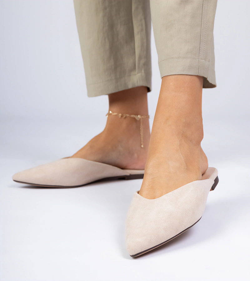 3-Béžové elegantní pantofle z ekosemiše Sarium-3