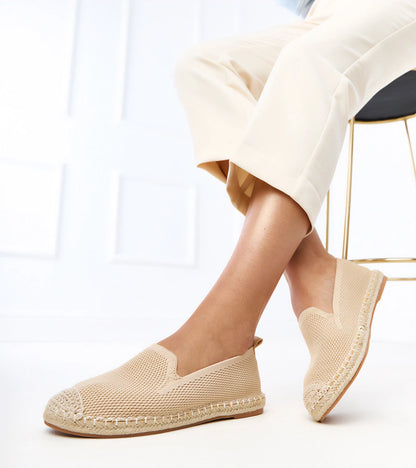 3-Béžové espadrilky na platformě Luna-3