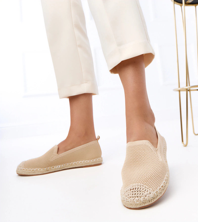 1-Béžové espadrilky na platformě Luna-1