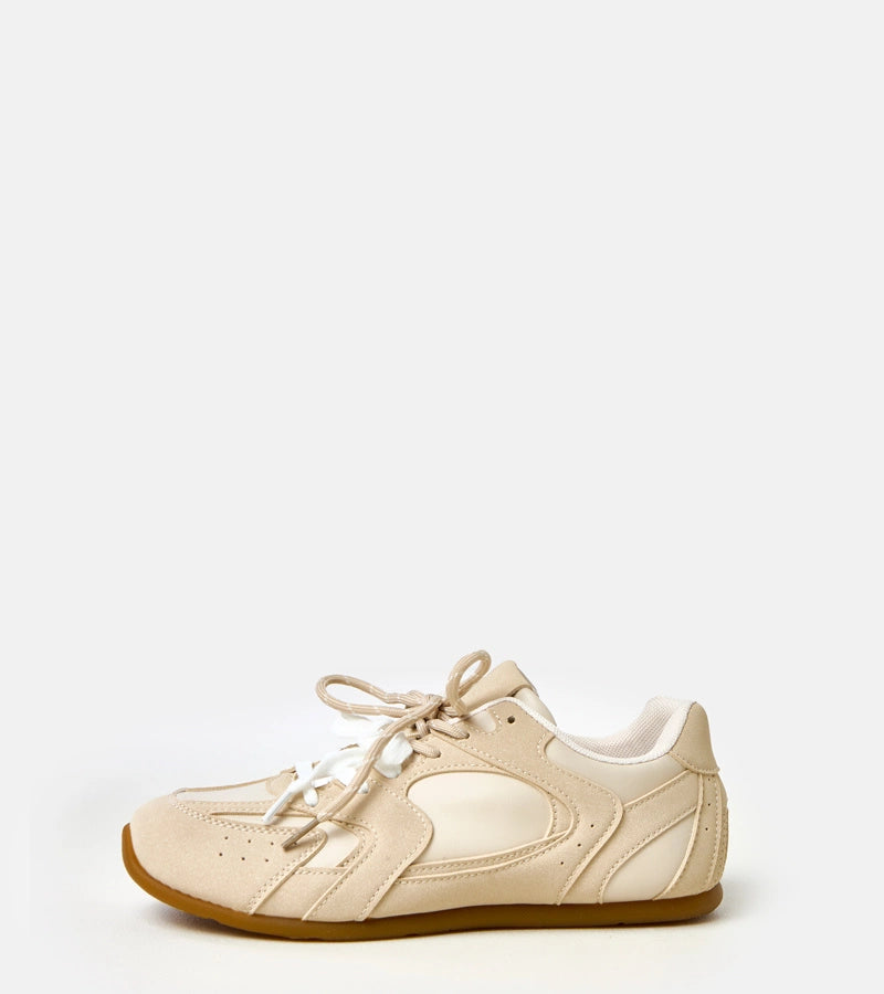 3-Béžové tenisky s dvojitým šněrováním Casey-3