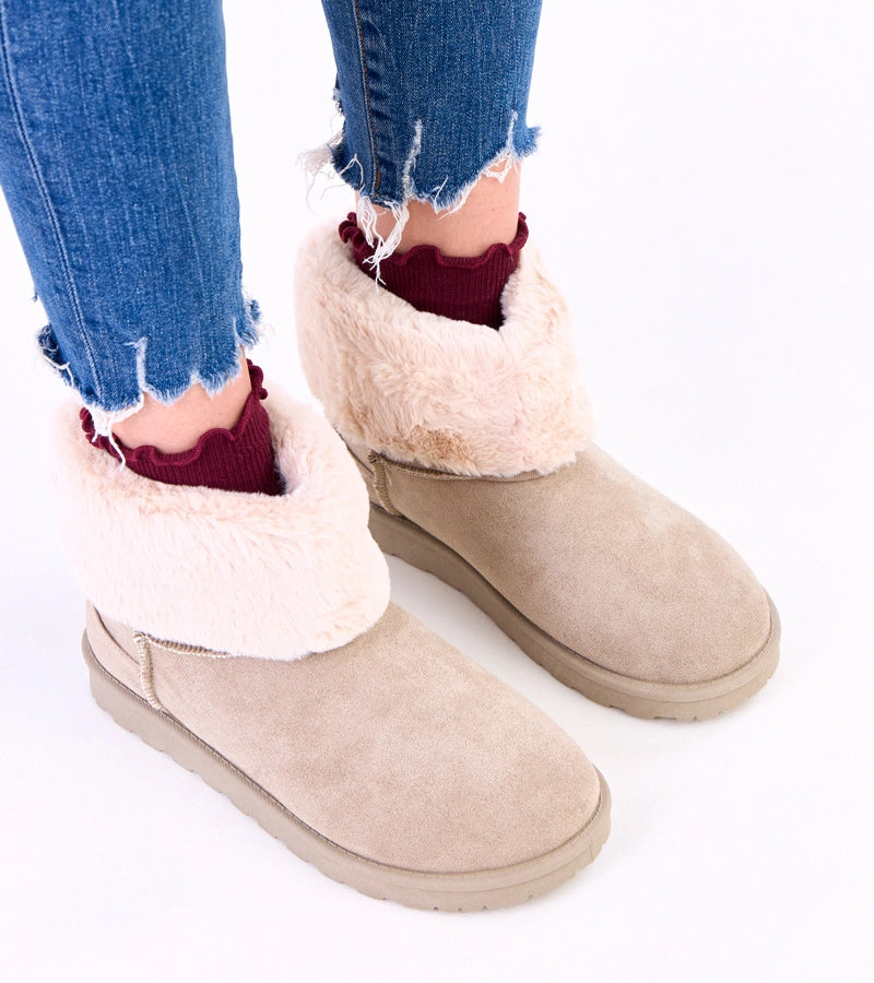 4-Zelené sněhule s kožešinou na platformě Meggi-4