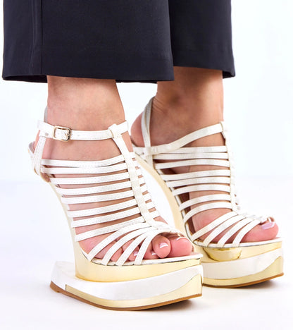 1-Béžové sandály na futuristickém podpatku Elizer-1