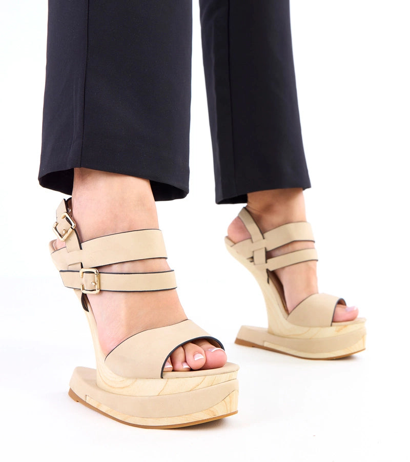 1-Béžové sandály na futuristickém podpatku Lansi-1