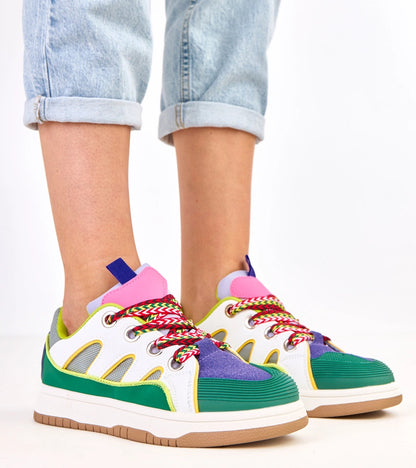 4-Zelené tenisky s tlustými tkaničkami Neolis-4