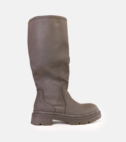 5-Zelené kozačky z matné eko kůže Delita-5