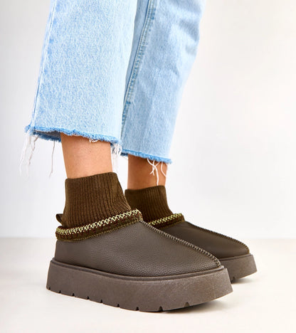 1-Zelené sněhule s ponožkovým svrškem Melary-1