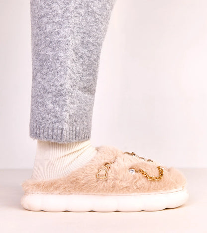 3-Béžové uzavřené bačkory s ozdobami Tracy-3