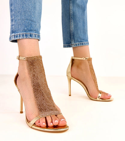 3-Zlaté sandály na jehlovém podpatku s kamínky Rose-3