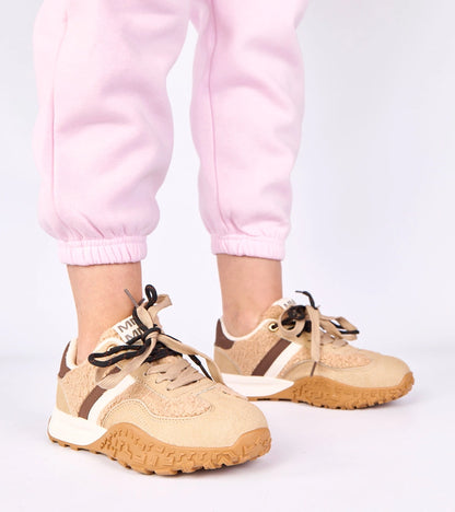 1-Béžové zateplené tenisky s kožíškem Sanna-1