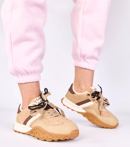 2-Béžové zateplené tenisky s kožíškem Sanna-2