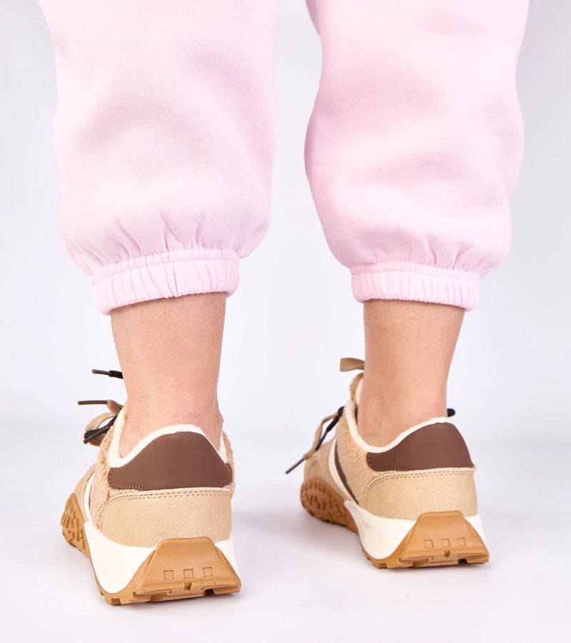 3-Béžové zateplené tenisky s kožíškem Sanna-3