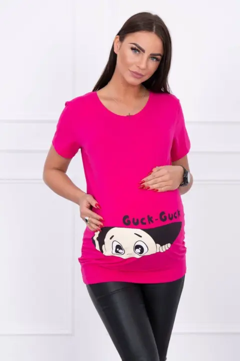 Těhotenské triko Guck Paola – Fuchsie