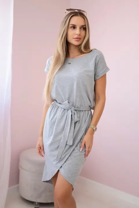 Šaty s obálkovým spodním dílem Panagiota – Grey
