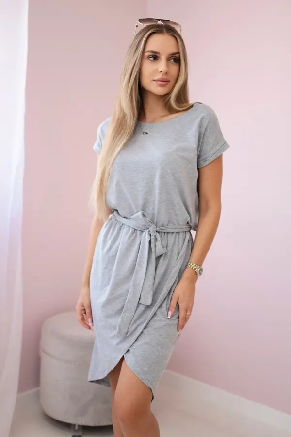 Šaty s obálkovým spodním dílem Panagiota – Grey
