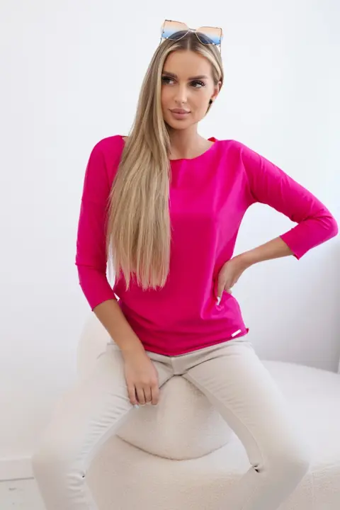 Triko s 3/4 rukávem Lisa – Fuchsie